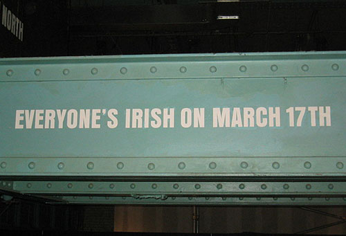 Guinness Storehouse St.Patrick's Day sign