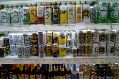 台湾スーパーのビール売り場