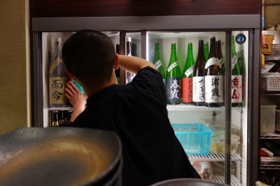 冷蔵庫には日本酒とビール