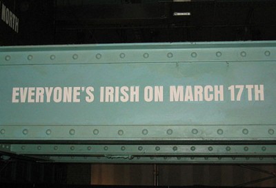 Guinness Storehouse St.Patrick's Day sign