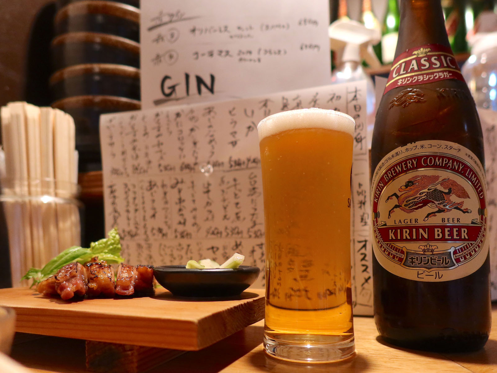 名古屋「名駅立呑 おお島」でみそカツ＆ビール＋からすみチーズ＆日本酒