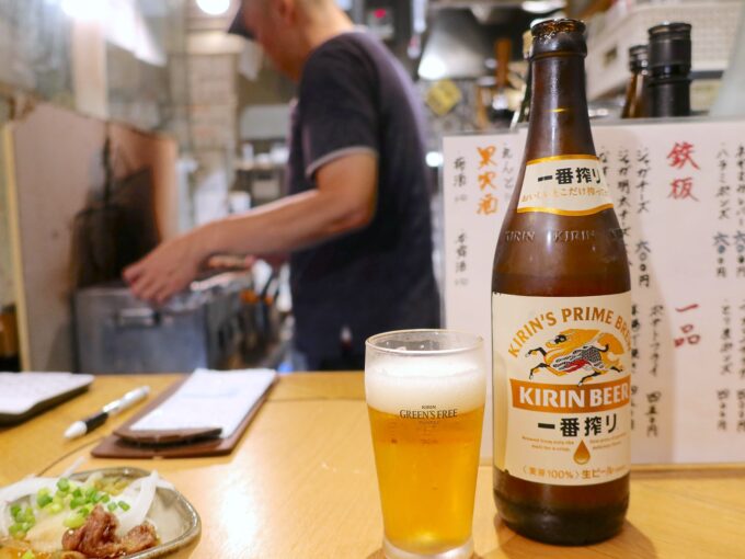 瓶ビールもいただきます。