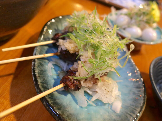 牛サガリ串(1本300円)